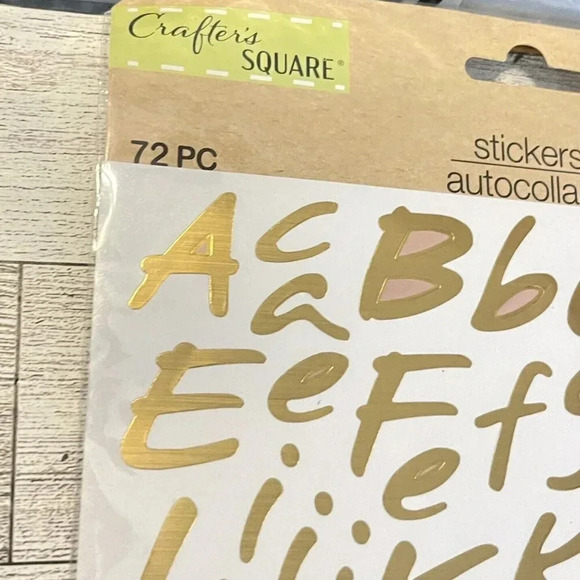 New Sealed Crafter’s Square Stickers Letters And Numbers Lot Of 3 - Picture 5 of 6